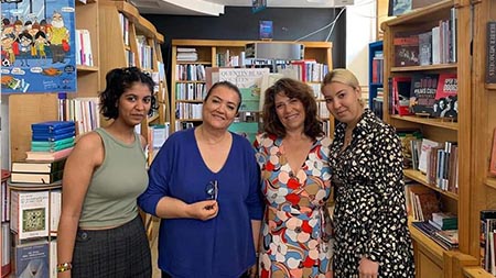 Staff librairie d'Anfa à Tanger Actions Maroc Mélanie Levy-Thiebaut